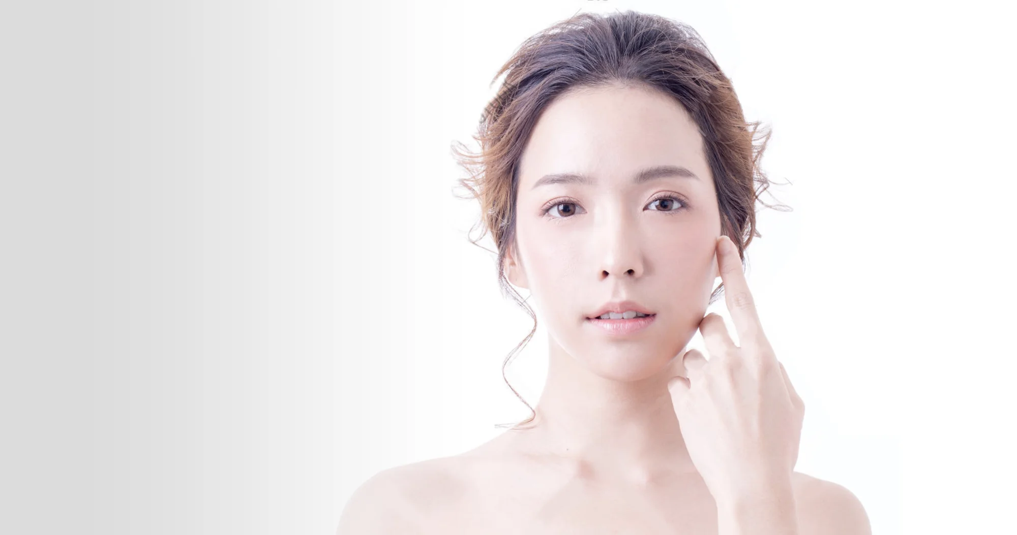 A client with smooth, even-toned skin