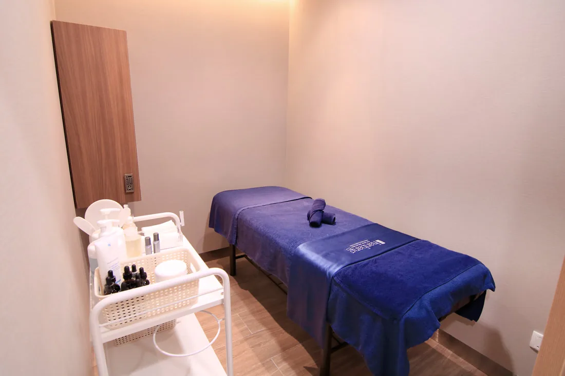 A treatment room at Hanbang Skin Solutions, Wheelock Place